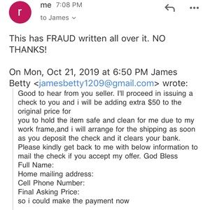 Don’t do business with @sagssssswetry79